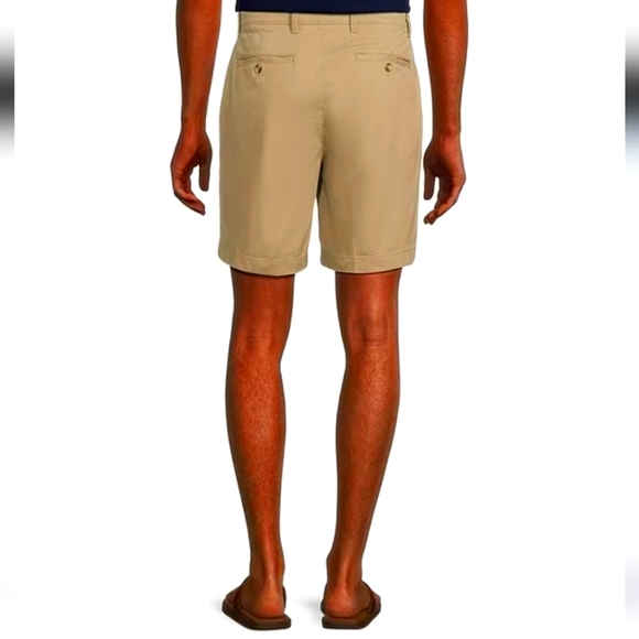 NWT Men's Roundtree & Yorke Casuals 7" Straight Fit Flat Front Shorts - Picture 5 of 6